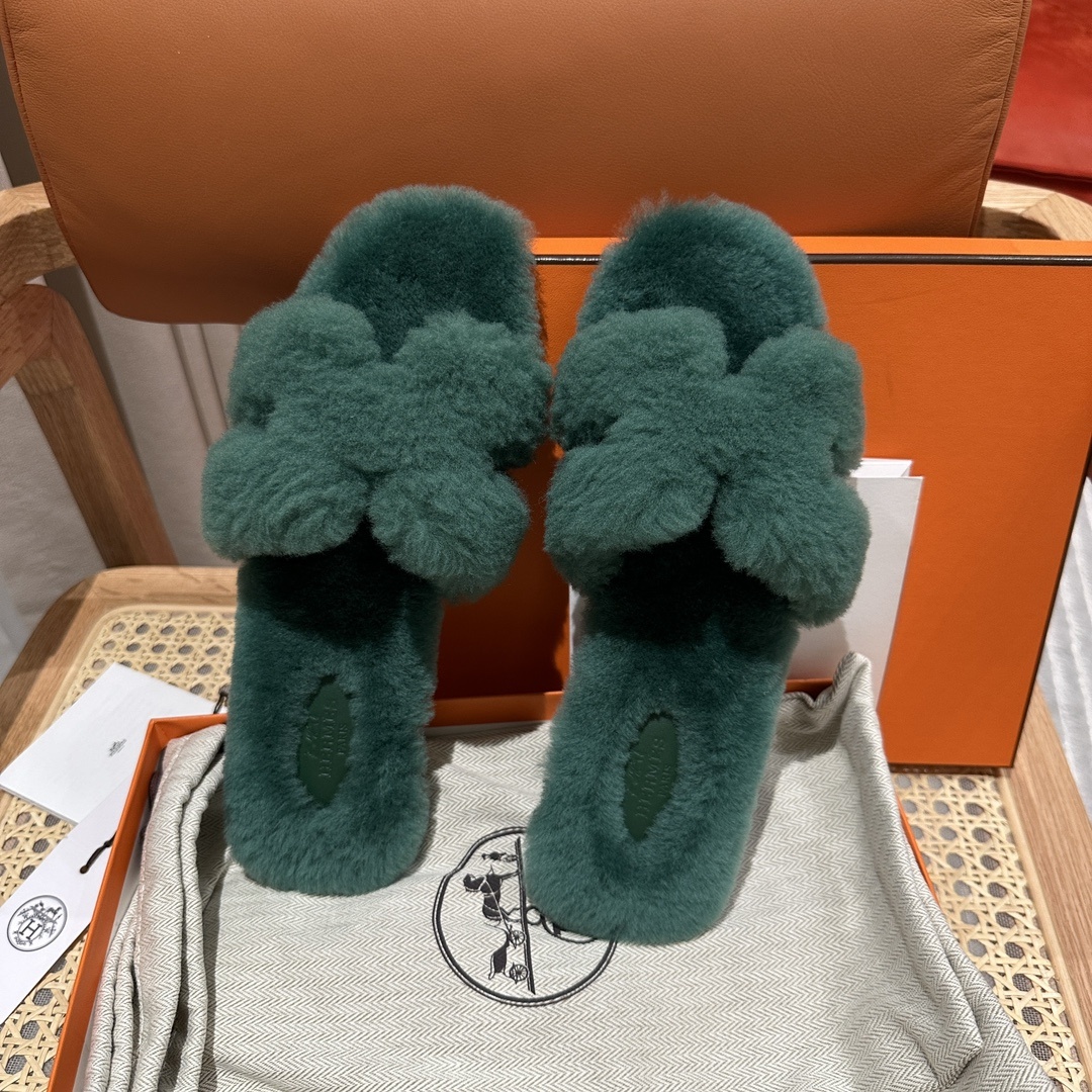 에르메스 오란밍크슬리퍼