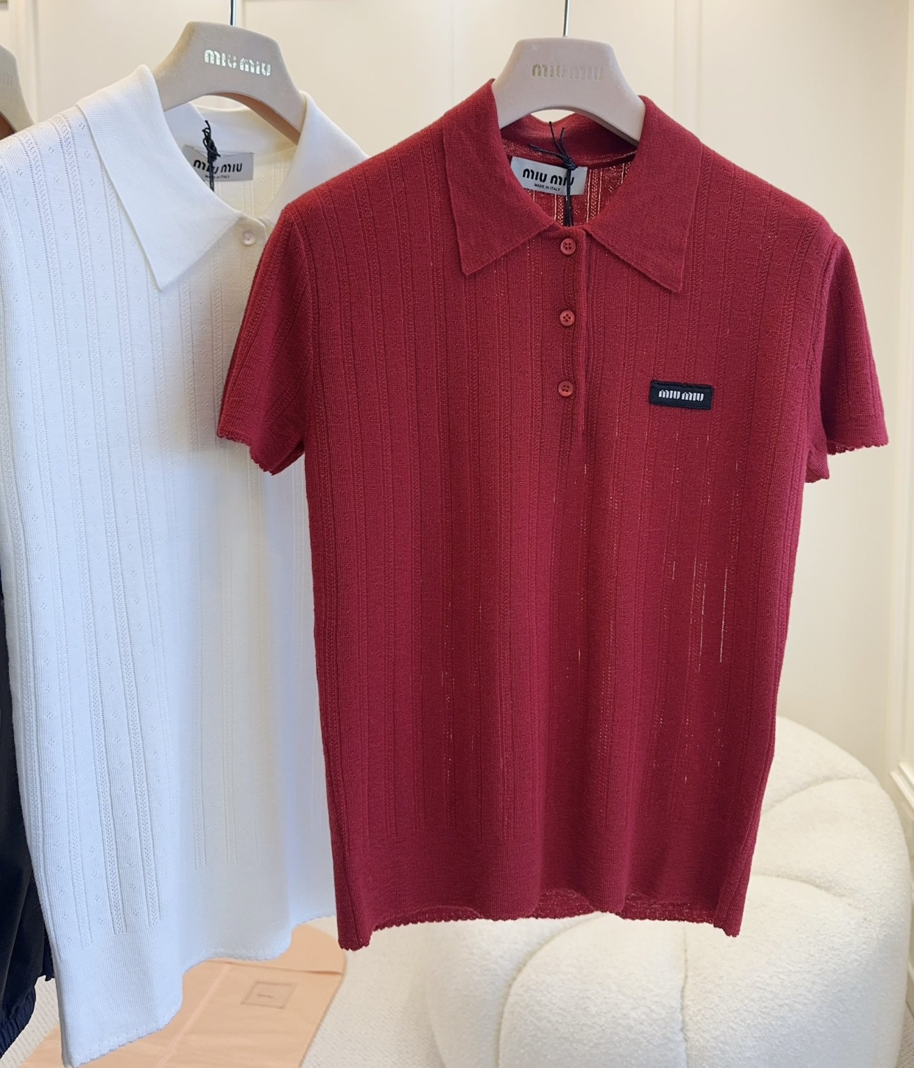 미우미우 반팔니트